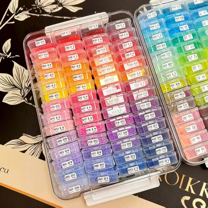 拼豆豆收纳盒抽屉式透明材料包