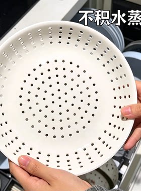 加厚食品级多孔沥水蒸盘