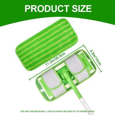 适配 Swiffer Sweeper 粘扣式平板拖把清洁布干湿两用拖把布配件