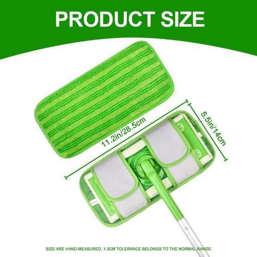 适配 Swiffer Sweeper 粘扣式平板拖把清洁布干湿两用拖把布配件