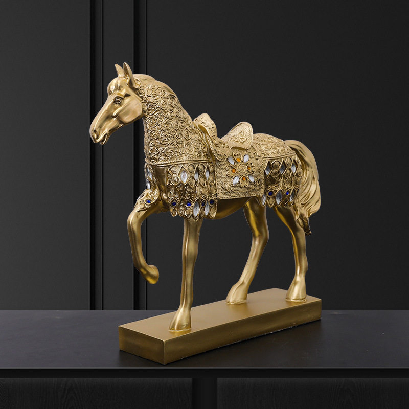 马摆件北欧式家居家装饰厅酒柜客厅红酒架创意电视柜玄关书房