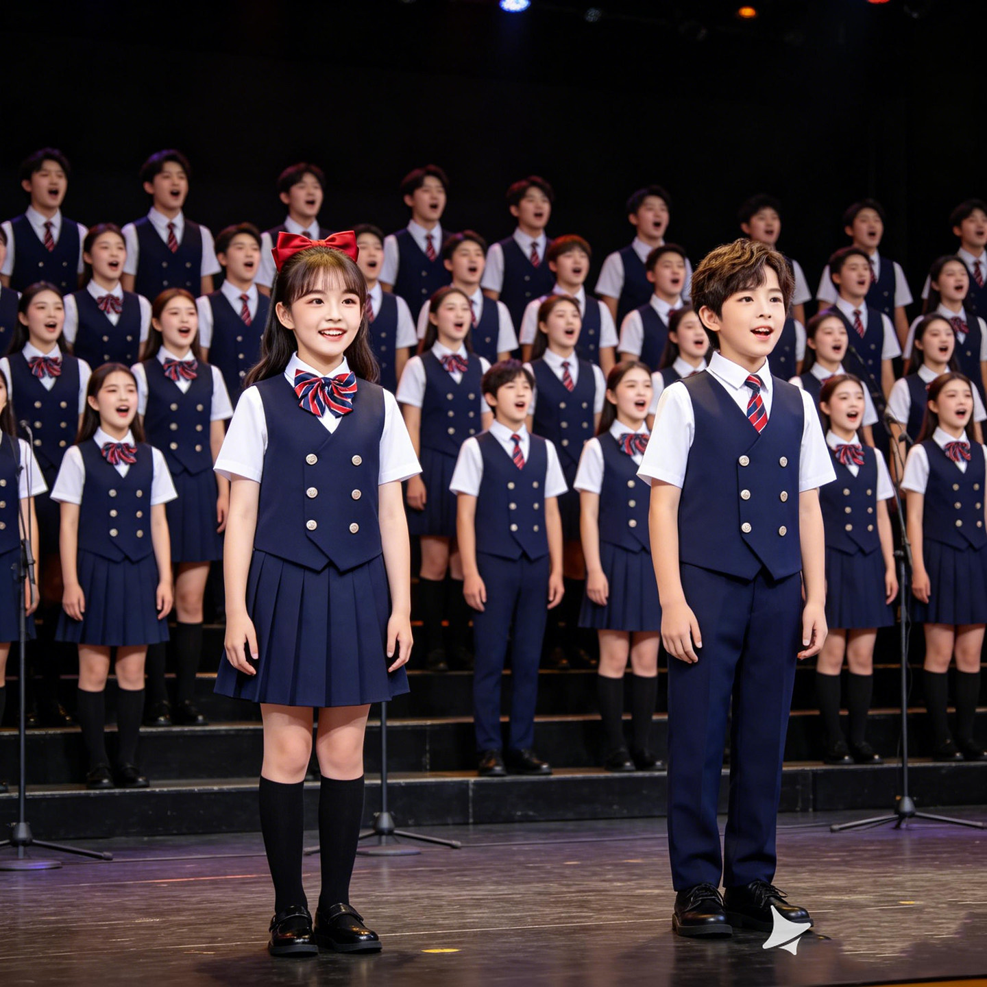 演讲比赛合唱儿童演出服男女童诗歌朗诵表演服中小学生学院风班服