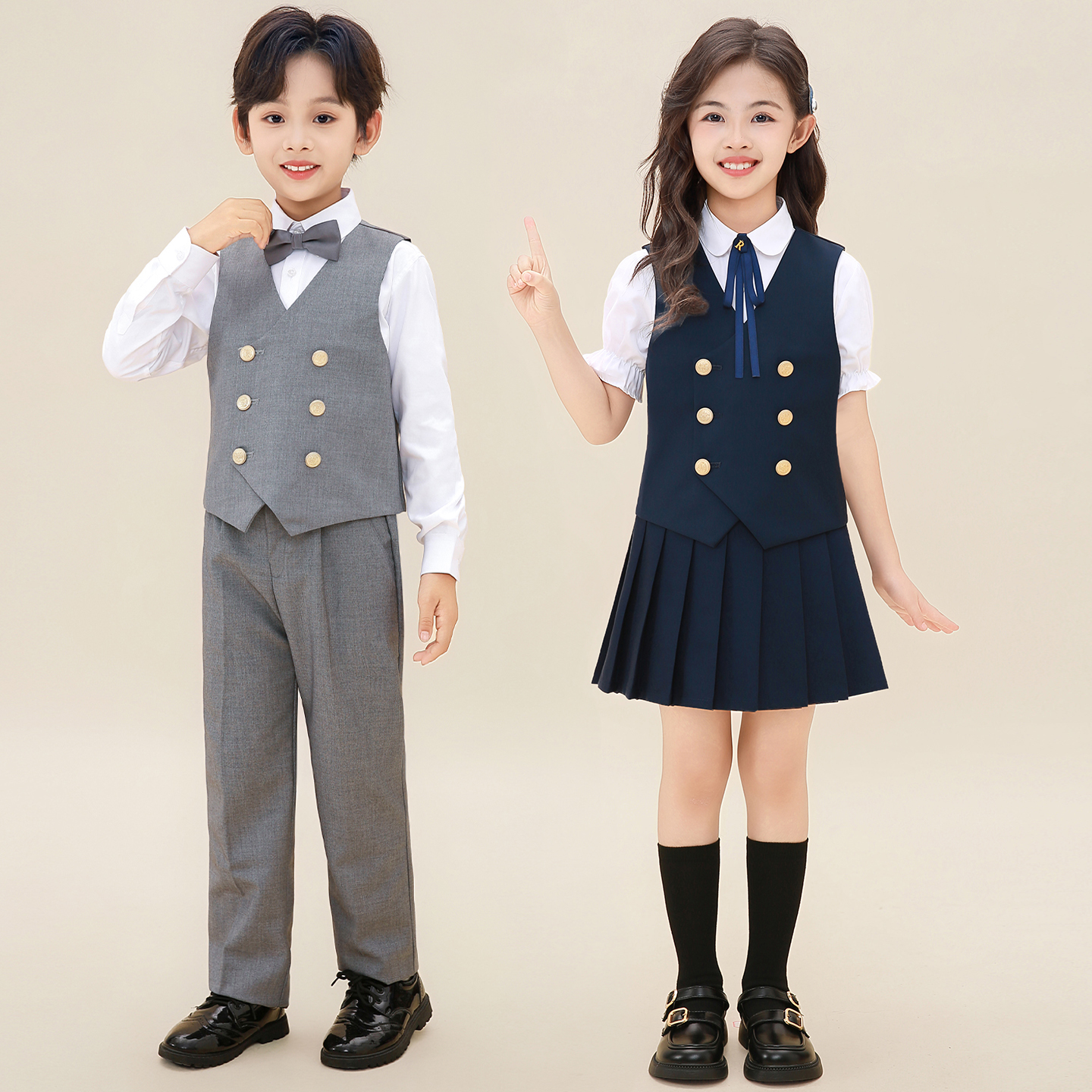 合唱服儿童诗歌朗诵比赛演出服棉