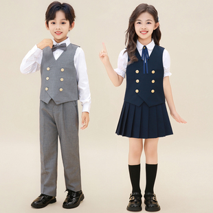 合唱服儿童诗歌朗诵比赛演出服学生演讲服幼儿园毕业季 班服学院风