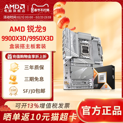 AMD锐龙R99950X3D技嘉游戏板U套