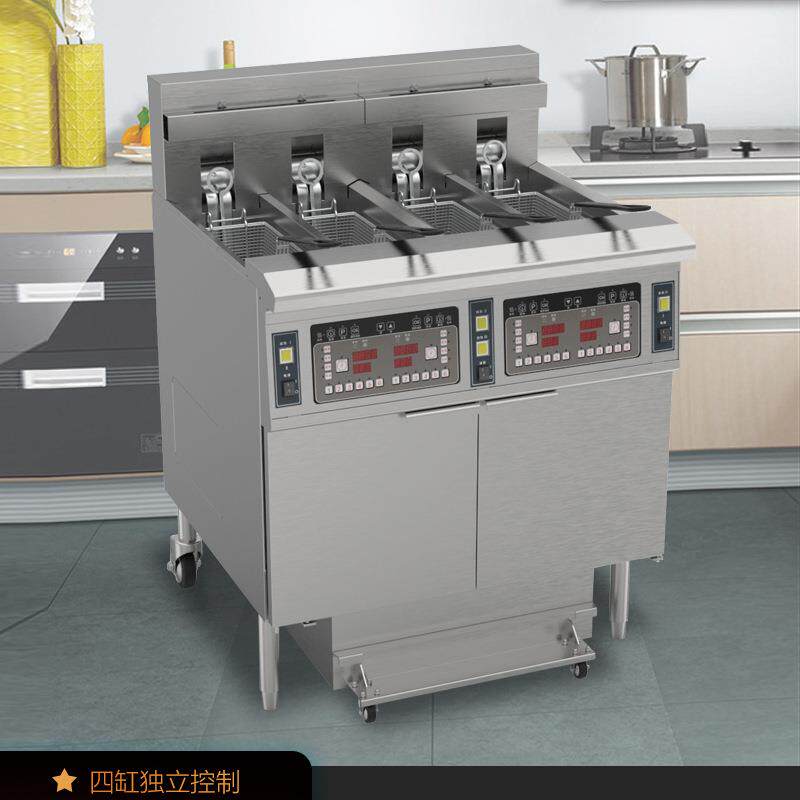 一喜OFE-413商用开口炸鸡炉扁形加热独立控制大容量炸炉