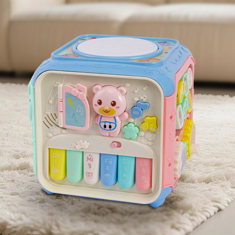 婴儿手拍鼓玩具益智六面体