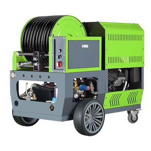 大型汽柴油工业高压管道疏通机物业小区下水道污水清洗电动水老鼠