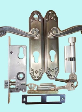 铝合金门锁5030全套执手锁窄体锁光企门锁平开门锁家用锁室内