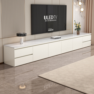 蜂窝铝电视柜岩板家用客厅小户型轻奢2025新款落地茶几电视柜组合