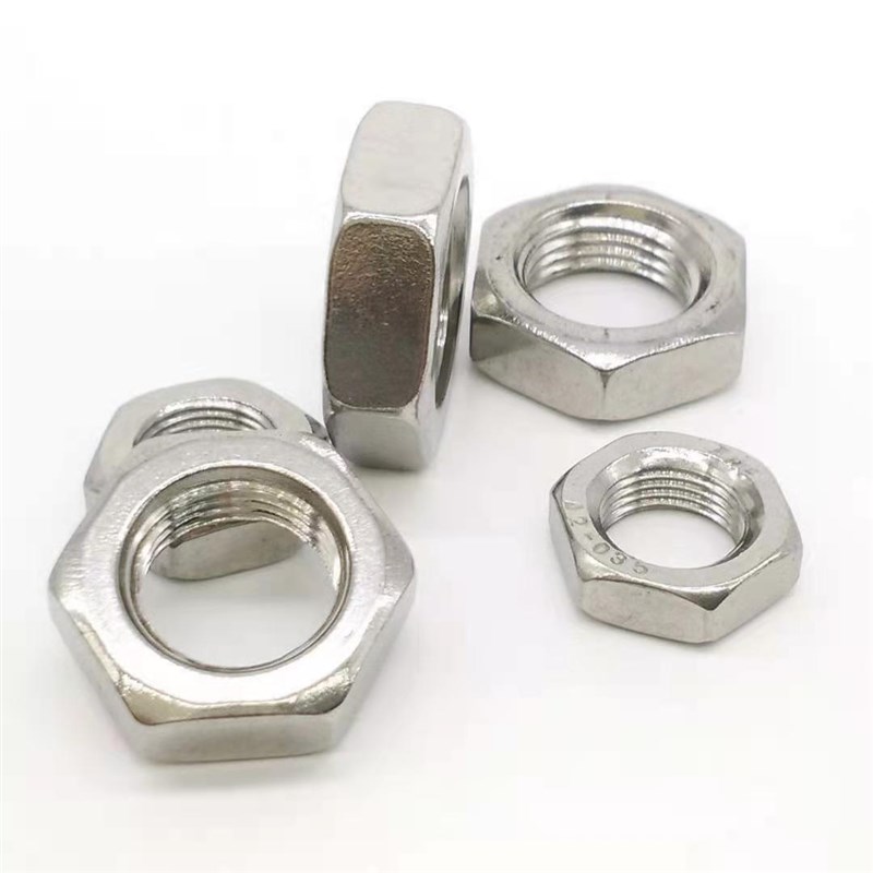 4.8级镀锌e反牙薄螺母细牙左旋六角螺母M16M17M20M28M30M36*1*1.5