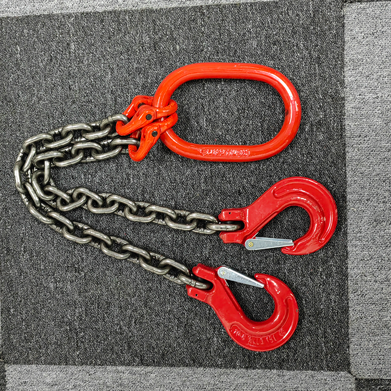 起重吊链吊车行车吊具锰钢起重链条E双腿双钩双链吊钩双肢模具挂