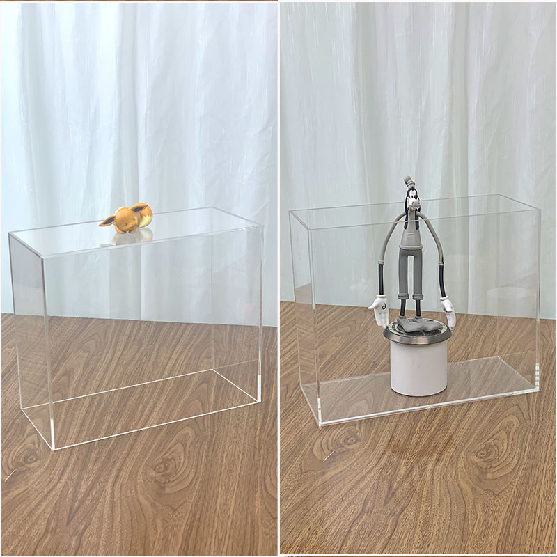 亚克力定制d一体式透明五面盒防尘罩手办收纳盒模型展示盒玻璃箱