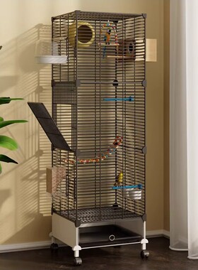 家用鸟笼大号虎皮玄凤牡丹八哥专用笼子新型豪华别墅带繁殖箱