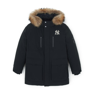 新款 MLB官方 风毛领鹅绒羽绒服25冬季 男女防水工装 纽约 张凌赫同款