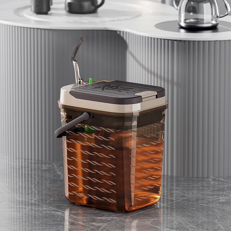 透明茶桶茶渣桶小号茶水桶客厅茶台废水桶茶M盘排水桶茶具配件大