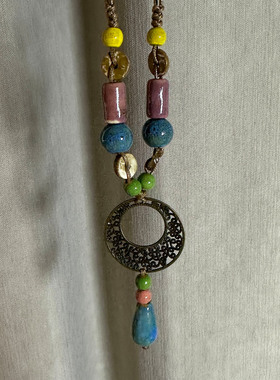 毛衣链秋冬大气高档高级感长款轻奢不掉色精致百搭可调节陶瓷项链