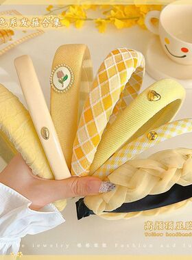 多巴胺夏天防滑2025新款可露丽风韩版高级发箍高颅顶百搭网红发卡