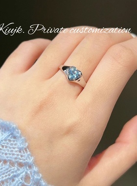 KiUJKS925纯银爱心戒指