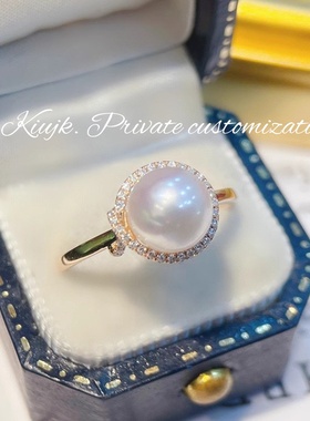 s925纯银小众百搭设计珍珠戒指