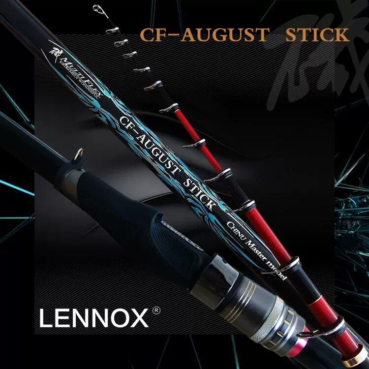 正品LENNOX奥古斯特 新款方斜导环矶钓竿1/1.5/2/3号船竿远投矶竿