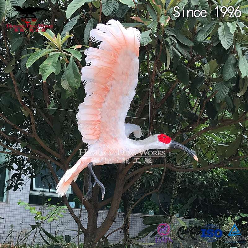 专业制作动物大型生产 模型摆件朱鹮仿真纯手工制作粘毛