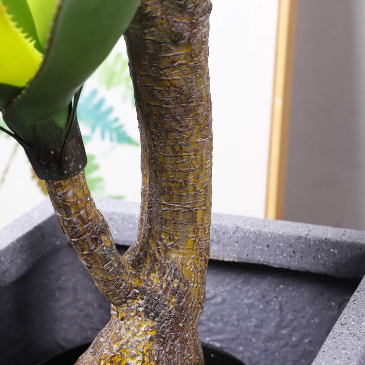 欧丽菲仿真绿植聚宝莲 热带沙漠植物盆栽落地布景 装饰仿真龙舌兰