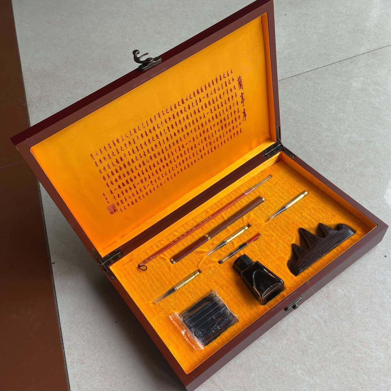 钢笔式毛笔大中小狼毫套装木盒套装秀丽笔商务送礼可替换墨囊抄经,机械设备,其他机械设备,淘宝优惠券,粉丝福利购,淘宝优惠卷