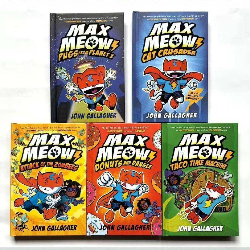 maxmeow超级英雄马克思猫5册儿童英文全彩漫画冒险故事精装,机械设备,其他机械设备,淘宝优惠券,粉丝福利购,淘宝优惠卷