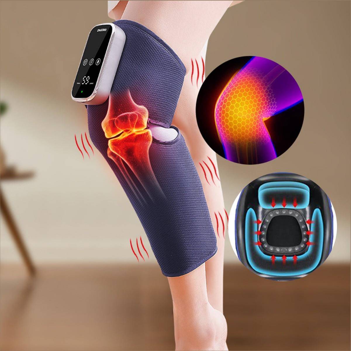 长款电动腿部按摩仪气囊小腿按摩器热敷家用足疗机膝盖按摩器