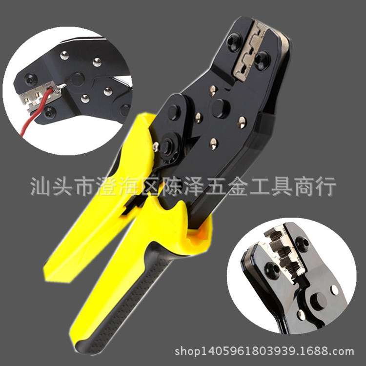 棘轮式省力压线钳多功能插簧端子省力压接欧式TAB端子剥线压接钳