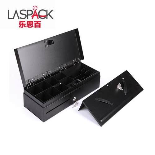 170钱箱翻盖收款机钱箱顶开式全钢双层可加盖上锁提cashdrawer