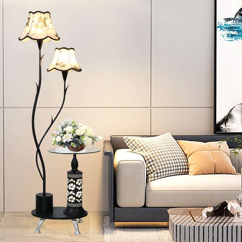 置物茶几落地灯北欧客厅卧室床头灯现代简约创意遥控led落地台灯