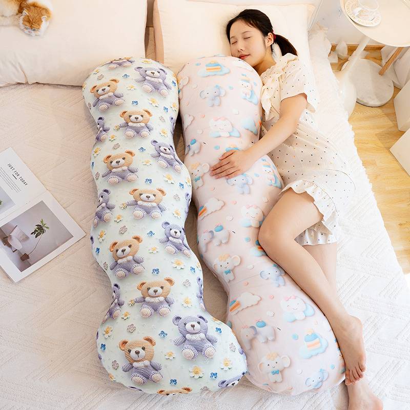 夏天卡通长条冰丝抱枕女生睡觉床上侧睡夹腿枕头孕妇床头沙发靠垫图片