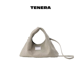 2025新款 TENERA麂皮編織小號(hào)hobo手拎包單肩斜挎包包女款