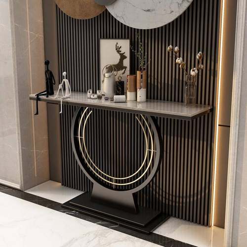 现代简约超窄不锈钢条案轻奢北欧玄关桌门厅入户柜进门靠墙端景台