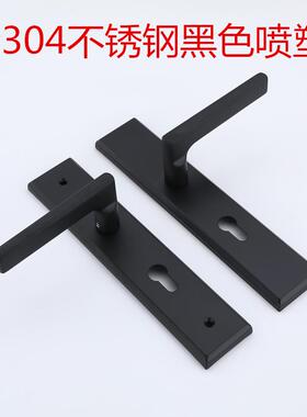 72门锁室内卧室静音304不锈钢房门锁实木门把手家用通用型锁具