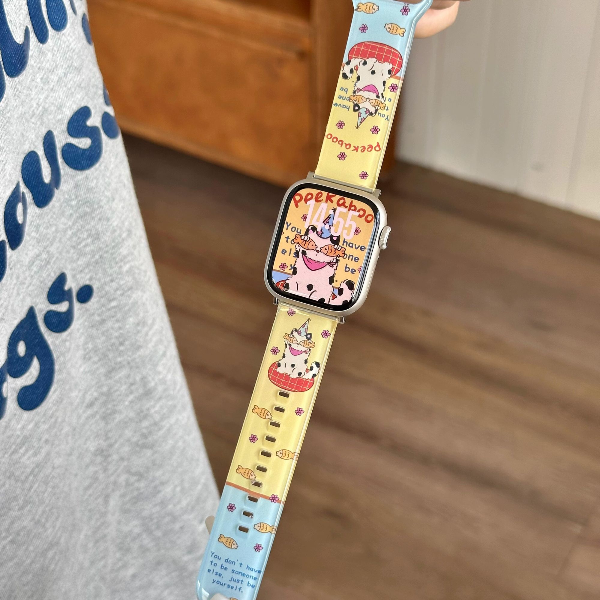 适用小米8/9pro代美式复古插画表带红米watch4/5通用可爱彩绘表带