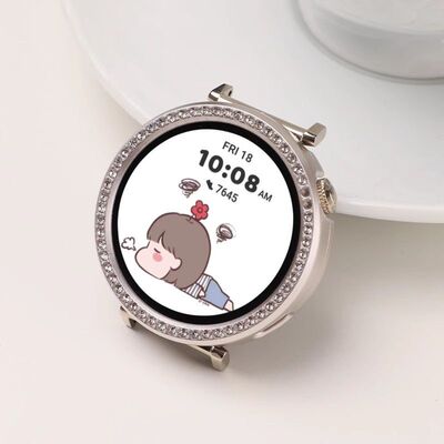 适用华为GT54保护壳镶钻oppox2mini华为fit4小米98pro半包保护套