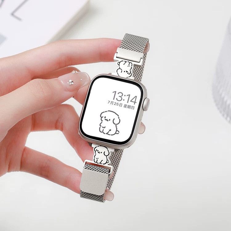 适用vivowatchgt表带5代金属磁吸卡通可爱iQOOWATCHGT腕带细款女