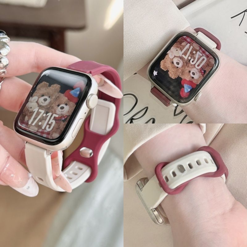 新款蝴蝶扣硅胶适用红米watch5/4腕带小米手环8/9pro表带夏季ins