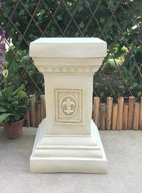 欧式方形罗马柱摄影婚庆路引橱窗民宿落地装饰大摆件庭院花盆底座