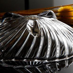 水晶玻璃碗果然零食水果盘客厅家用2023新款网红爆款果盘轻奢高档