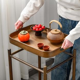 茶几客厅家用可移动边几带轮推车茶水台麻将桌茶水架小桌子 新中式