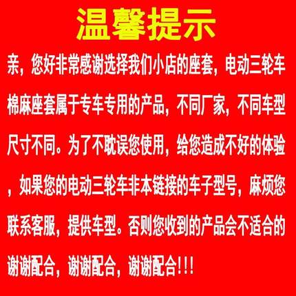 适用大安飞天9Pro电动三轮车座套棉麻布艺卡通坐垫四季座椅套坐套