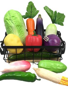 样板房现代简约厨房摆件装饰品仿真蔬菜水果模型网红轻奢家居桌面