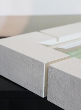 白色实木画框空框油画外框定制照片相框L框悬浮装裱装饰挂墙a4