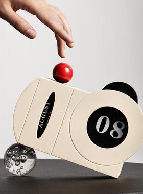 创意日历万年历桌面摆件玄关客厅电视柜卧室书房办公室桌面装饰品