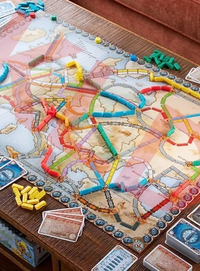 英文欧洲车票之旅tiet to ride桌面游戏europe塔罗牌