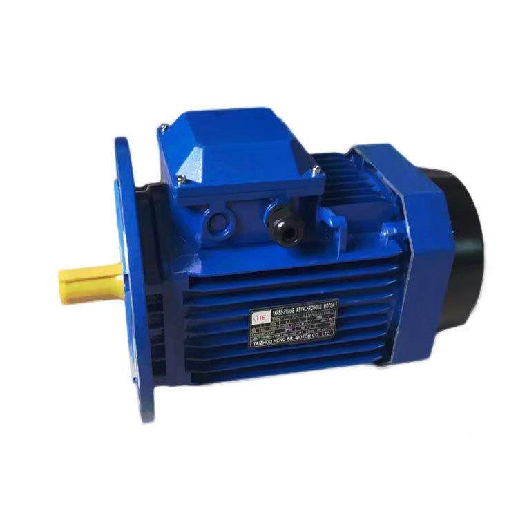 B14小法兰方形铝壳电动机4/5.5/7.5W马达2级高转速三项异步电机